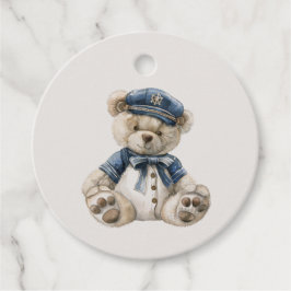 Etiquetas Para Recuerdos Nautical Blue Baby Bear Personalizado