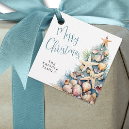 Etiquetas Para Recuerdos Navidad de Beach Merry