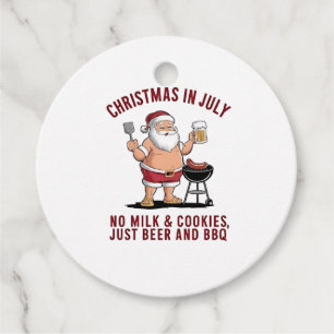 Etiquetas Para Recuerdos Navidad en Julio: Sin Leche, Sin Galletas, Solo Ce