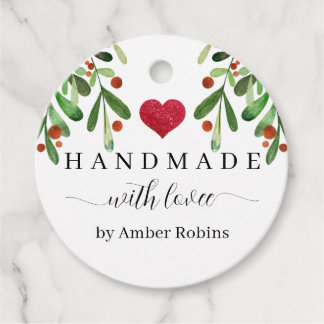 Etiquetas Para Recuerdos Navidad Hecho a Mano con Amor