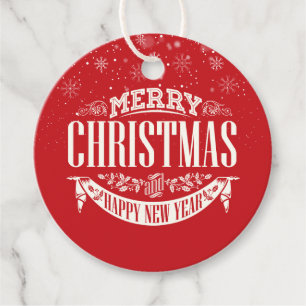 Etiquetas Para Recuerdos Navidad personalizada y un feliz año nuevo