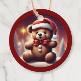 Etiquetas Para Recuerdos Navidades acogedores Teddy Gingerbread TWArt