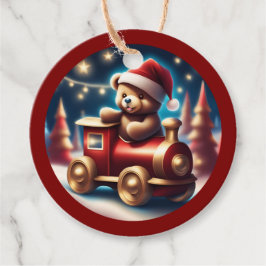 Etiquetas Para Recuerdos Navidades acogedores Teddy Train TWArt
