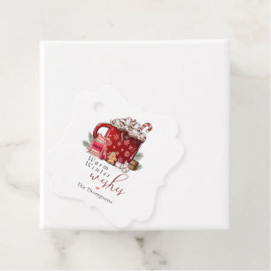Etiquetas Para Recuerdos Navidades acogedores y cálidos con chocolate calie