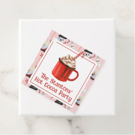 Etiquetas Para Recuerdos Navidades acuáticos Fiesta de chocolate caliente