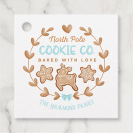 Etiquetas Para Recuerdos Navidades Blue Cute Gingerbread Intercambio de coo