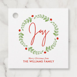 Etiquetas Para Recuerdos Navidades de acuarela singulares Wreath