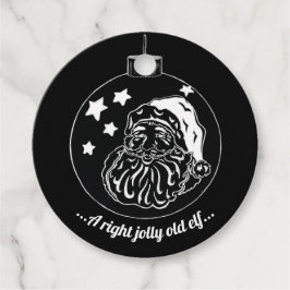 Etiquetas Para Recuerdos Navidades de Chalkboard Santa Favor