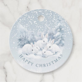 Etiquetas Para Recuerdos Navidades de conejitos de nieve favorecen las etiq