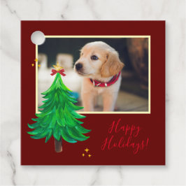 Etiquetas Para Recuerdos Navidades de FOTO personalizado mascota de perro
