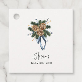 Etiquetas Para Recuerdos Navidades de invierno minimalistas Wreath Baby Sho