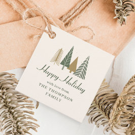 Etiquetas Para Recuerdos Navidades de invierno verdes