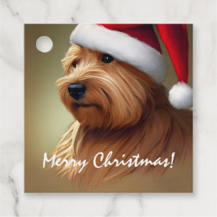 Etiquetas Para Recuerdos Navidades de Norfolk Terrier
