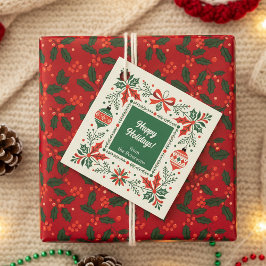 Etiquetas Para Recuerdos Navidades de ornamentos y guirnaldas del arte popu