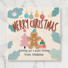 Etiquetas Para Recuerdos Navidades de pan de jengibre, Pegatinas vacacional