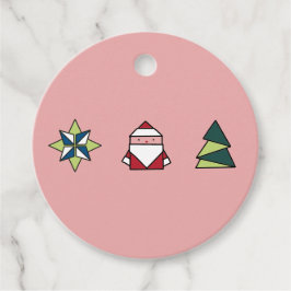 Etiquetas Para Recuerdos Navidades de Peppermint Origami