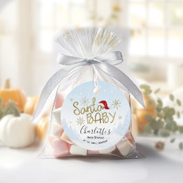 Etiquetas Para Recuerdos Navidades de Santa Bebé Bolsas de Invierno Baby Sh