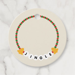 Etiquetas Para Recuerdos Navidades del brazalete Jingle Bells