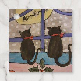 Etiquetas Para Recuerdos Navidades del gato negro