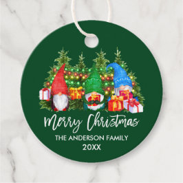 Etiquetas Para Recuerdos Navidades del guión del pincel iluminan los gnomos