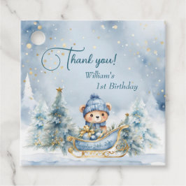 Etiquetas Para Recuerdos Navidades del oso primer invierno de cumpleaños