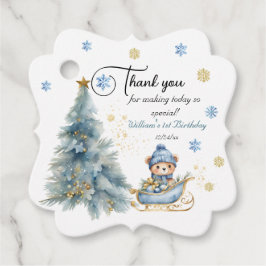 Etiquetas Para Recuerdos Navidades del oso primer invierno de cumpleaños