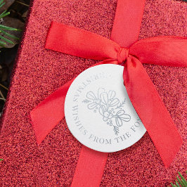 Etiquetas Para Recuerdos Navidades desean personalizado de dibujo de follaj