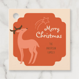 Etiquetas Para Recuerdos Navidades Dulce reno orgulloso CC1251 Retro SVG