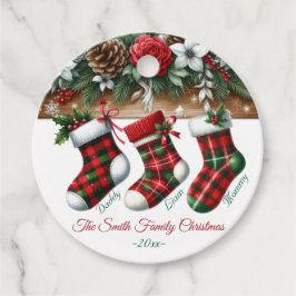 Etiquetas Para Recuerdos Navidades elegantes acuarela Botánica