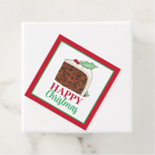 Etiquetas Para Recuerdos Navidades felices Reino Unido Pastel de pasteles b