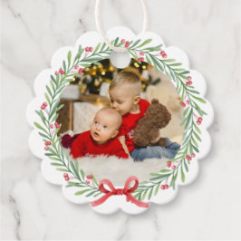 Etiquetas Para Recuerdos Navidades Foto Navidades de Wreath Wish Family
