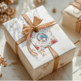 Etiquetas Para Recuerdos Navidades Gnome Holiday Elegant Floral