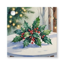 Navidades Mistletoe Holiday Watercolor