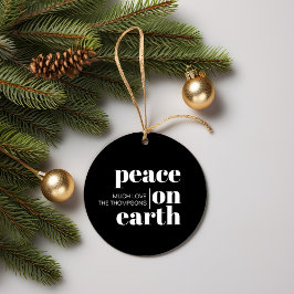 Etiquetas Para Recuerdos Navidades modernos personalizados de Peace On Eart