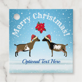 Etiquetas Para Recuerdos Navidades nigerianos de cabras lecheras en la niev