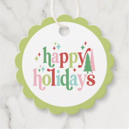 Etiquetas Para Recuerdos Navidades Retro Pastel | Felices fiestas