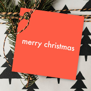 Etiquetas Para Recuerdos Navidades rojos corales   Simple Minimalista