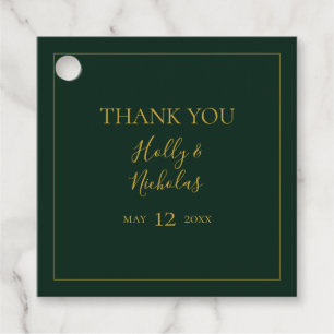 Etiquetas Para Recuerdos Navidades simples y elegantes Green Gracias