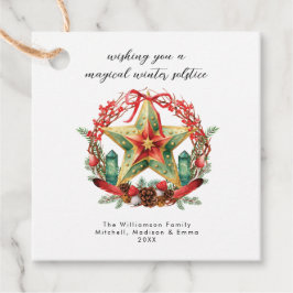 Etiquetas Para Recuerdos Navidades Yule de la Estrella de la Guerra del Sol