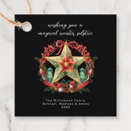 Etiquetas Para Recuerdos Navidades Yule de la Estrella de la Guerra del Sol