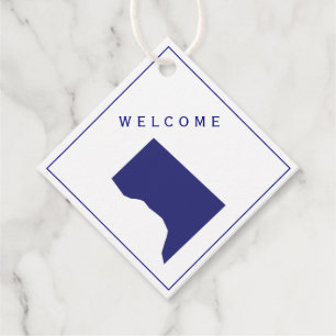 Etiquetas Para Recuerdos Navy Washington DC Welcome Bag Gift Tag, Boda