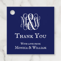 Navy Wht Vine Script Monograma B&G Gracias DIY BG