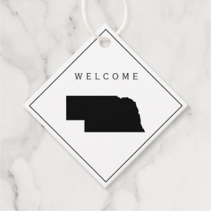 Etiquetas Para Recuerdos Nebraska Welcome Bag Gift Tag para el fin de seman
