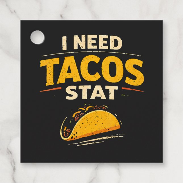 Etiquetas Para Recuerdos Necesito Tacos Ya (Anverso)