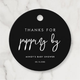 Etiquetas Para Recuerdos Negro contemporáneo Gracias por venir