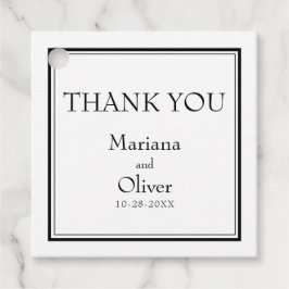 Etiquetas Para Recuerdos Negro y blanco Minimalista moderno