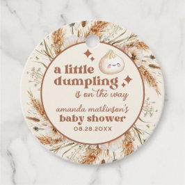 Etiquetas Para Recuerdos Neutral acuarela Pequeño Dumpling Bao Baby Shower