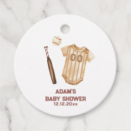 Etiquetas Para Recuerdos Neutral Boho Little Slugger Baseball Baby Shower