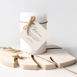 Etiquetas Para Recuerdos Neutral elegante | Bolsa de regalo de bienvenida p