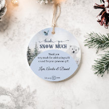 Nieve de oso de invierno Muchas gracias Baby Showe